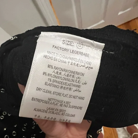 Like New Factory Legerbabe Bandage Black Dress Fringe Bottom - Picture 7 of 8